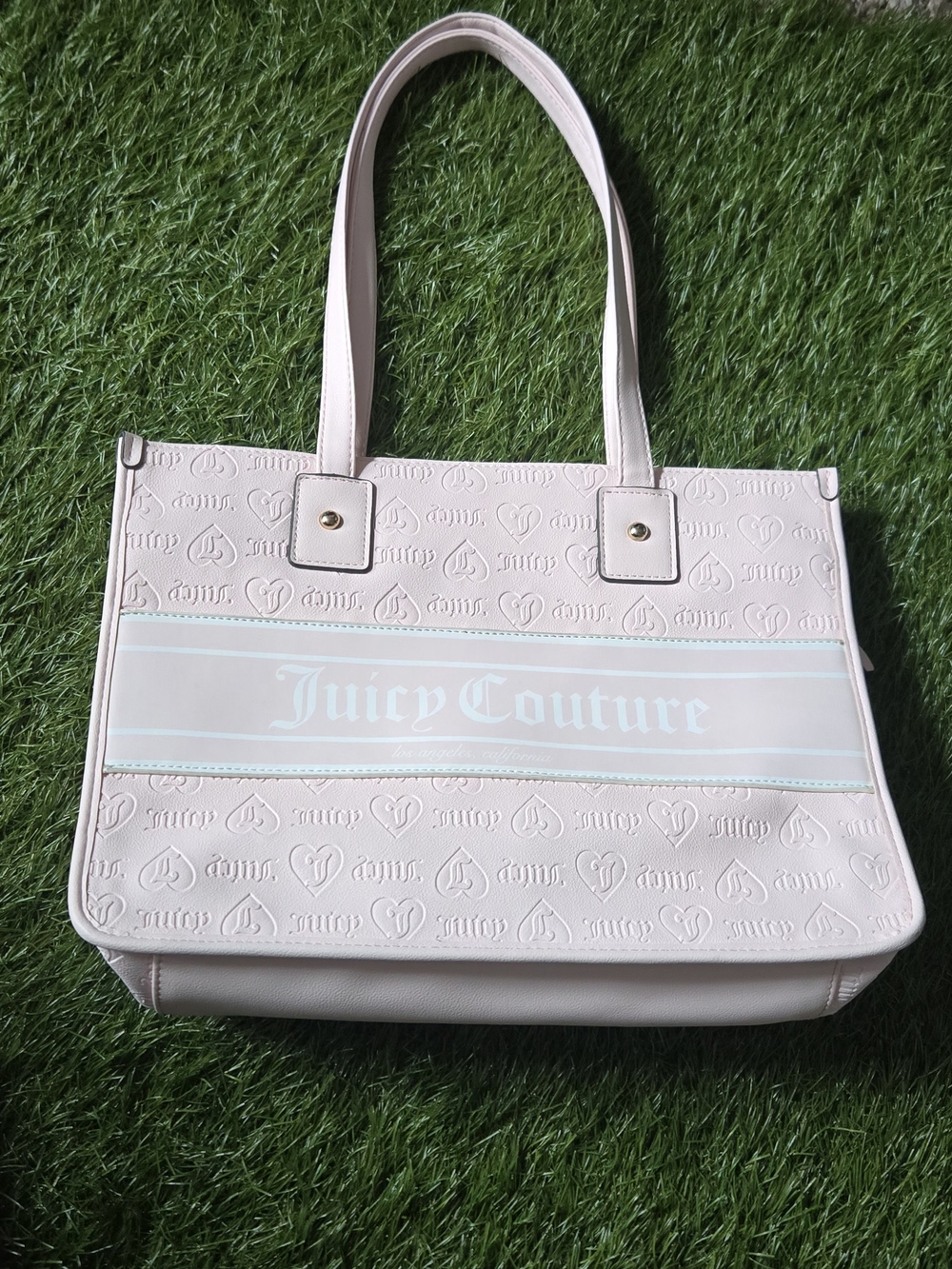 Juicy Couture Light Pink Embossed Logo Tote